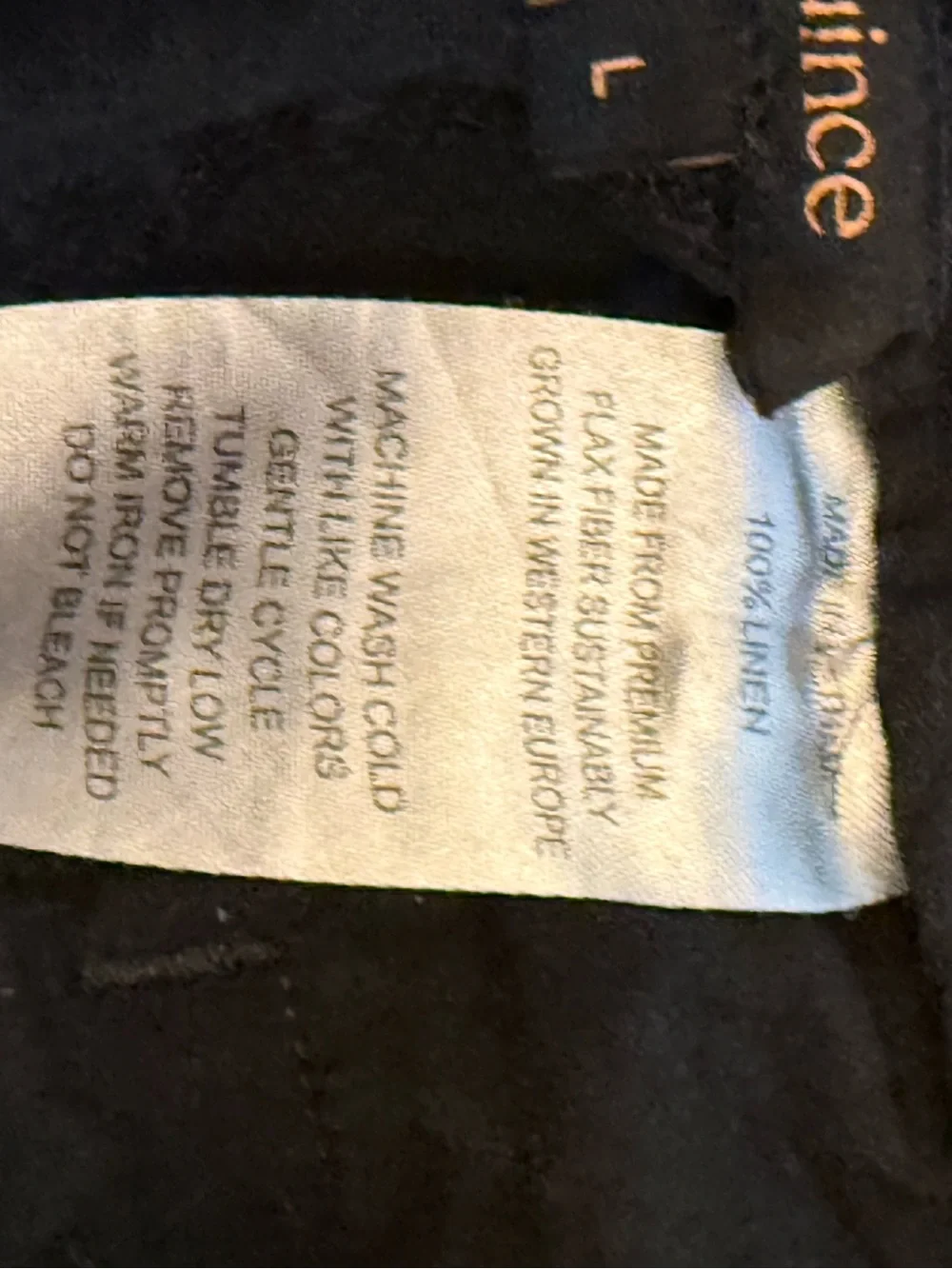 Quince Pull Up Linen Drawstring Wide Leg Pants L Black Comfy Casual Breathable